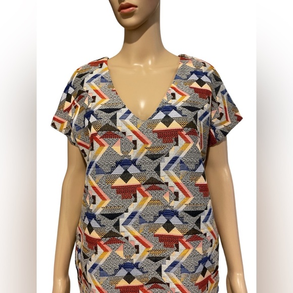 FRNCH Tribal Print Shift Dress M/L - Picture 3 of 7